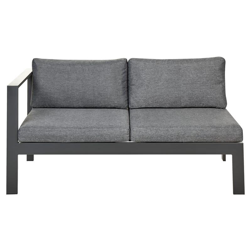 Hjørnesofa utendørs med bord 5-seter Messina venstrevendt - Svart/Beige/Grå - Hagemøbler & utemiljø - Hagegruppe - Sofagruppe utendørs