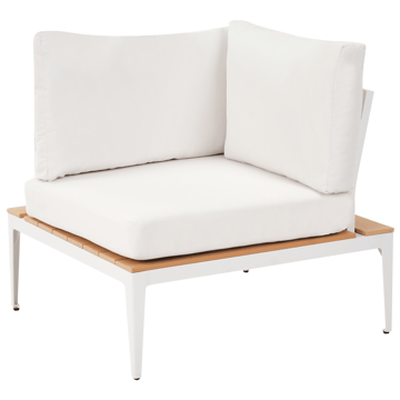 Hjørnesofa utendørs med bord 5-seter Positano - Hvit/Brun - Hagemøbler & utemiljø - Hagegruppe - Sofagruppe utendørs