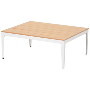 Hjørnesofa utendørs med bord 5-seter Positano - Hvit/Brun - Hagemøbler & utemiljø - Hagegruppe - Sofagruppe utendørs