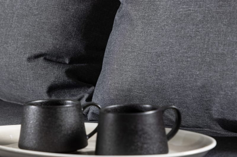 Hjørnesofasett 4-seters Chania utendørs - Svart - Hagemøbler & utemiljø - Hagegruppe - Sofagruppe utendørs