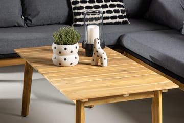 Hjørnesofasett 4-seters Chania utendørs - Svart - Hagemøbler & utemiljø - Hagegruppe - Sofagruppe utendørs