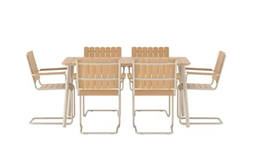 Holmsund spisegruppe med 6 stoler utendørs - Natur - Hagemøbler & utemiljø - Hagegruppe - Spisegrupper hage