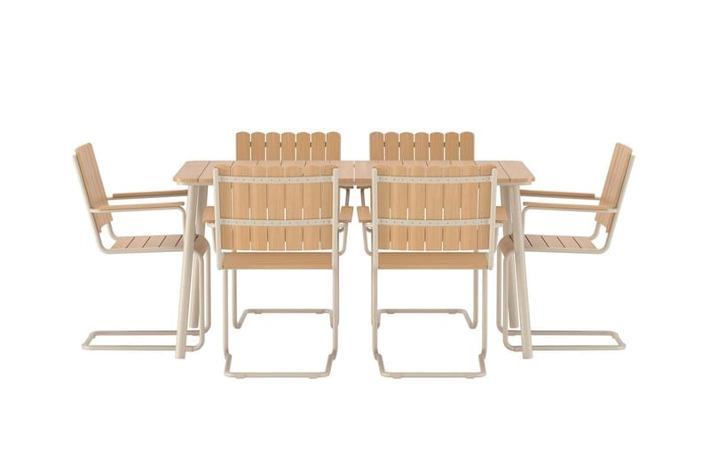 Holmsund spisegruppe med 6 stoler utendørs - Natur - Hagemøbler & utemiljø - Hagegruppe - Spisegrupper hage