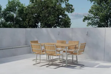 Holmsund spisegruppe med 6 stoler utendørs - Natur - Hagemøbler & utemiljø - Hagegruppe - Spisegrupper hage