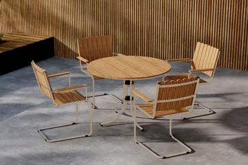 Holmsund Spisegruppe Utendørs 4-seter - Beige - Hagemøbler & utemiljø - Hagegruppe - Spisegrupper hage