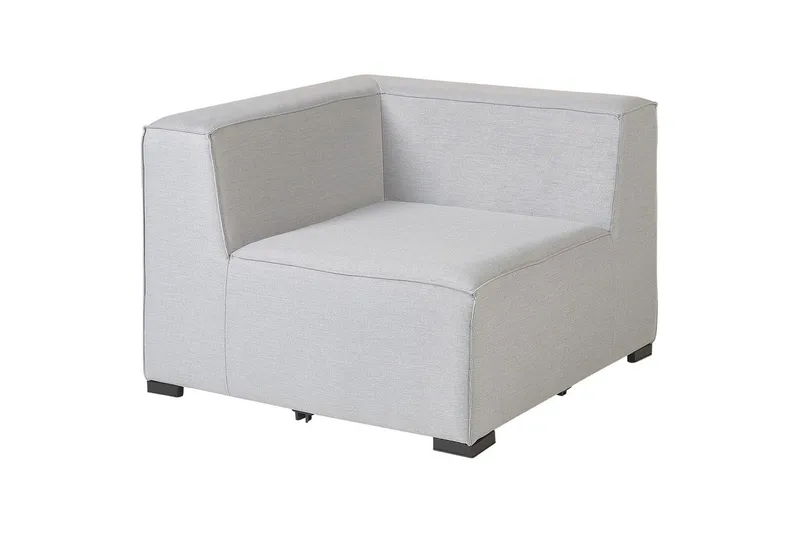 Hörnsoffa med fotpall Beliani Arezzo Beige/svart, Högervänd Grey, Black Right-faced - Hagemøbler & utemiljø - Loungemøbler - Loungegrupper