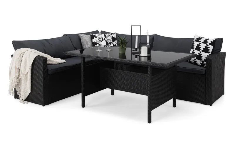 James Light Sofagruppe 5-seter - Svart - Hagemøbler & utemiljø - Hagegruppe - Sofagruppe utendørs