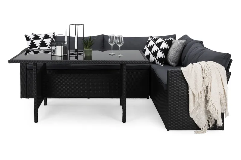 James Light Sofagruppe 5-seter - Svart - Hagemøbler & utemiljø - Hagegruppe - Sofagruppe utendørs