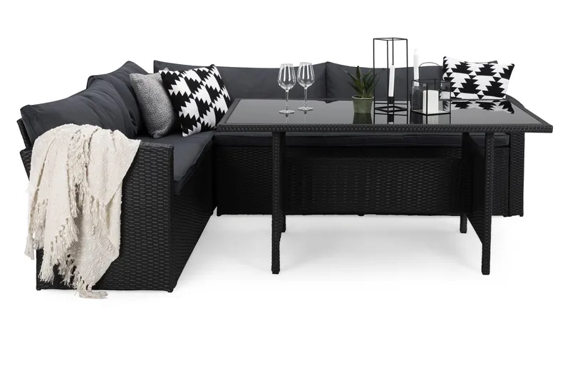 James Light Sofagruppe 5-seter - Svart - Hagemøbler & utemiljø - Hagegruppe - Sofagruppe utendørs