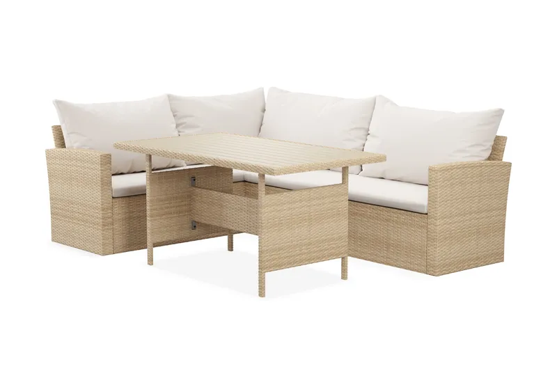 James Light sofagruppe utendørs 5-seter – venstre - Beige - Hagemøbler & utemiljø - Hagegruppe - Sofagruppe utendørs