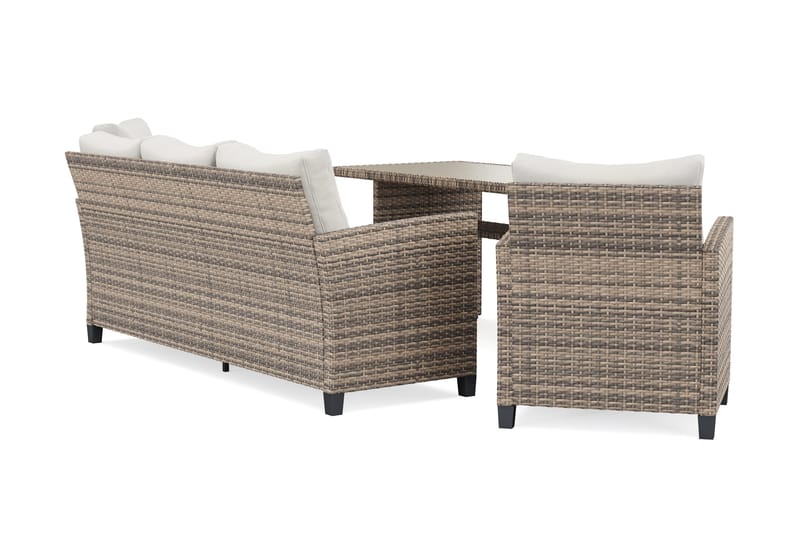 James Light sofagruppe utendørs i kunstrotting - Beige - Hagemøbler & utemiljø - Hagegruppe - Sofagruppe utendørs