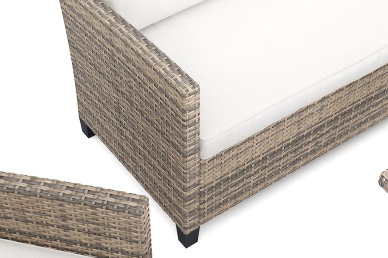James Light sofagruppe utendørs i kunstrotting - Beige - Hagemøbler & utemiljø - Hagegruppe - Sofagruppe utendørs