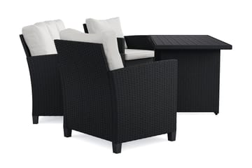 James Light sofagruppe utendørs i kunstrotting - Svart - Hagemøbler & utemiljø - Hagegruppe - Sofagruppe utendørs