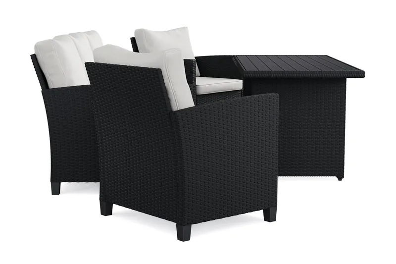 James Light sofagruppe utendørs i kunstrotting - Svart - Hagemøbler & utemiljø - Hagegruppe - Sofagruppe utendørs