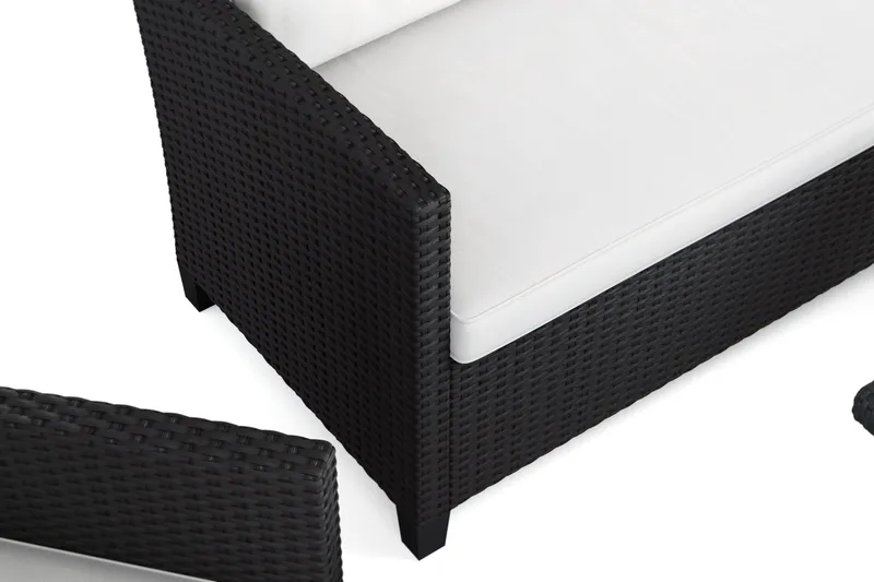 James Light sofagruppe utendørs i kunstrotting - Svart - Hagemøbler & utemiljø - Hagegruppe - Sofagruppe utendørs