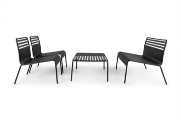 Jarva liten 4-seters sofagruppe utendørs i metall - Antrasitt - Hagemøbler & utemiljø - Hagegruppe - Sofagruppe utendørs