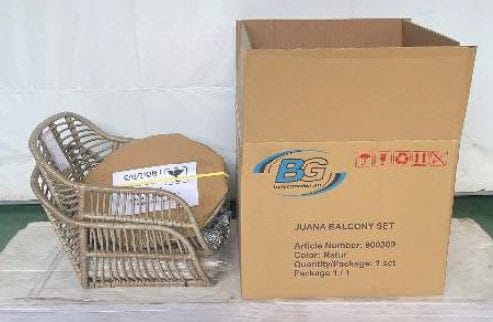 Juana Balkongsett - Beige - Hagemøbler & utemiljø - Hagegruppe - Cafemøbler & cafesett