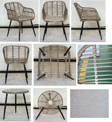 Juana Balkongsett - Beige - Hagemøbler & utemiljø - Hagegruppe - Cafemøbler & cafesett