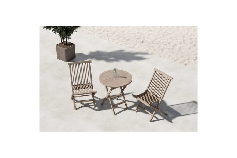 Kafesett Kenya 70x75, Kenya - Hvitpusset - Hagemøbler & utemiljø - Hagegruppe - Cafemøbler & cafesett