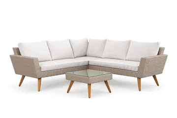 Karlskrona loungegruppe utendørs - Brun - Hagemøbler & utemiljø - Hagegruppe - Sofagruppe utendørs