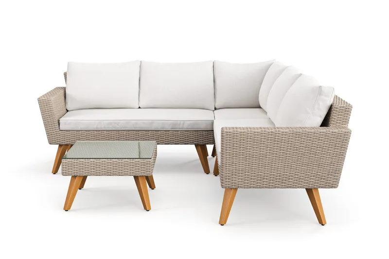 Karlskrona loungegruppe utendørs - Brun - Hagemøbler & utemiljø - Hagegruppe - Sofagruppe utendørs