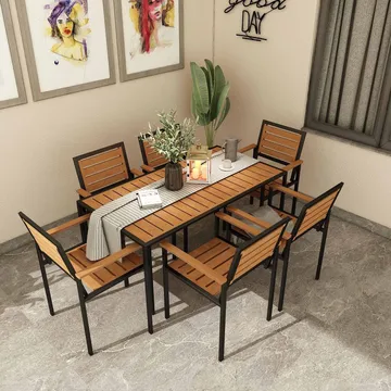 Klyren Spisegruppe med 6 Stolar Utendørs - Natur - Hagemøbler & utemiljø - Hagegruppe - Spisegrupper hage