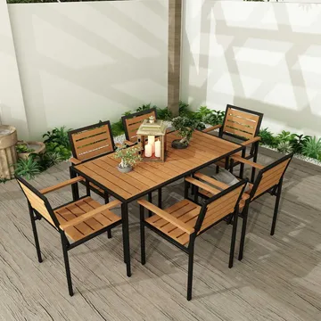 Klyren Spisegruppe med 6 Stolar Utendørs - Natur - Hagemøbler & utemiljø - Hagegruppe - Spisegrupper hage