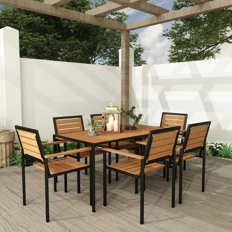 Klyren Spisegruppe med 6 Stolar Utendørs - Natur - Hagemøbler & utemiljø - Hagegruppe - Spisegrupper hage