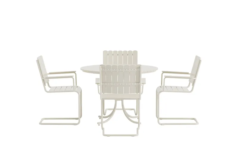 Kullaberg Spisegruppe Utendørs - Hvit - Hagemøbler & utemiljø - Hagegruppe - Spisegrupper hage