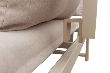 Lainelle 4-seters sofagruppe for altan og terrasse med beige puter - Beige - Hagemøbler & utemiljø - Hagegruppe - Sofagruppe utendørs