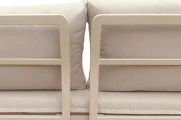 Lainelle 4-seters sofagruppe for altan og terrasse med beige puter - Beige - Hagemøbler & utemiljø - Hagegruppe - Sofagruppe utendørs