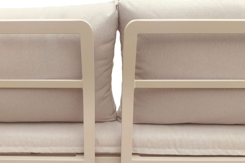 Lainelle 4-seters sofagruppe for altan og terrasse med beige puter - Beige - Hagemøbler & utemiljø - Hagegruppe - Sofagruppe utendørs
