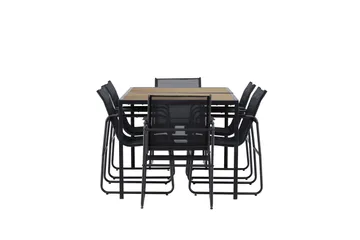 Lampedusa Spisegruppe Utendørs 6-seter - Svart - Hagemøbler & utemiljø - Hagegruppe - Spisegrupper hage