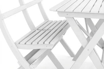 Landet utendørs spisegruppe 118x70x74 cm med 2 sofaer - Hvit - Hagemøbler & utemiljø - Hagegruppe - Spisegrupper hage