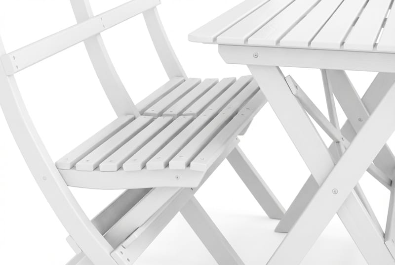 Landet utendørs spisegruppe 118x70x74 cm med 2 sofaer - Hvit - Hagemøbler & utemiljø - Hagegruppe - Spisegrupper hage