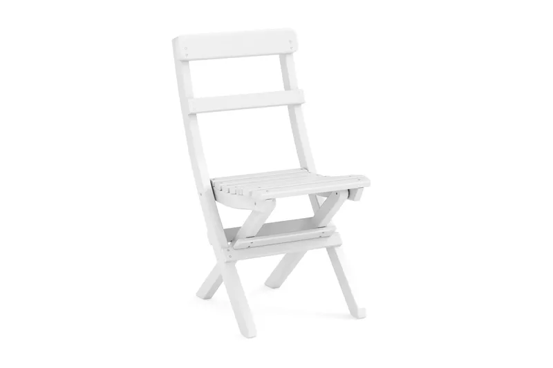 Landet utendørs spisegruppe 118x70x74 cm med sofa og 2 klappstoler - Hvit - Hagemøbler & utemiljø - Hagegruppe - Spisegrupper hage