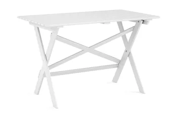 Landet utendørs spisegruppe 118x70x74 cm med sofa og 2 klappstoler - Hvit - Hagemøbler & utemiljø - Hagegruppe - Spisegrupper hage