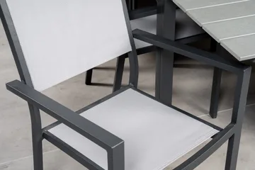 Levels Matgruppe 225-325 cm Rektangulær med 10 Copacabana Stoler - Grå - Hagemøbler & utemiljø - Hagegruppe - Spisegrupper hage