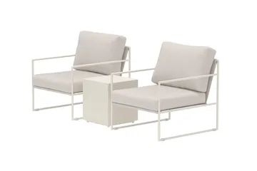 Lissabon kafégruppe utendørs - Beige - Hagemøbler & utemiljø - Hagegruppe - Cafemøbler & cafesett