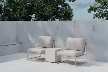 Lissabon kafégruppe utendørs - Beige - Hagemøbler & utemiljø - Hagegruppe - Cafemøbler & cafesett