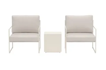 Lissabon kafégruppe utendørs - Beige - Hagemøbler & utemiljø - Hagegruppe - Cafemøbler & cafesett