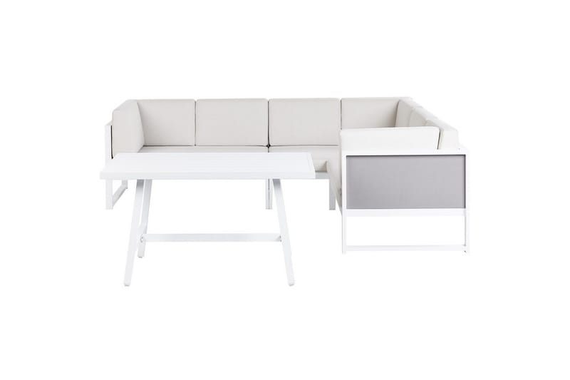 Loungegrupp Beliani Castella/Fratte Grön/vit/grå White||Grey