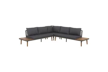 Loungegrupp Beliani Corato Grå/mörkt trä/ljust trä Grey||Dark wood||Light wood - Hagemøbler & utemiljø - Hagegruppe - Sofagruppe utendørs