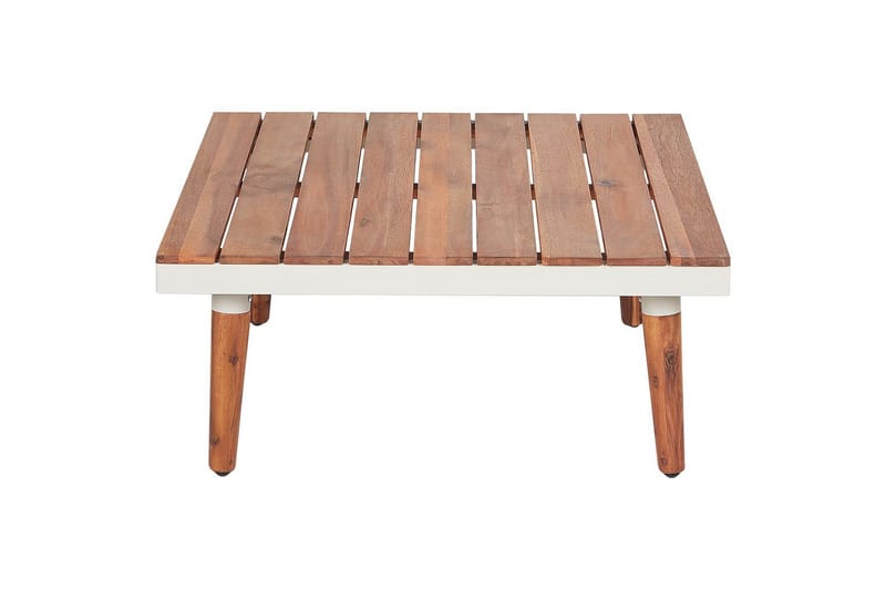 Loungegrupp Beliani Corato Grå/mörkt trä/ljust trä White||Light wood - Hagemøbler & utemiljø - Hagegruppe - Sofagruppe utendørs
