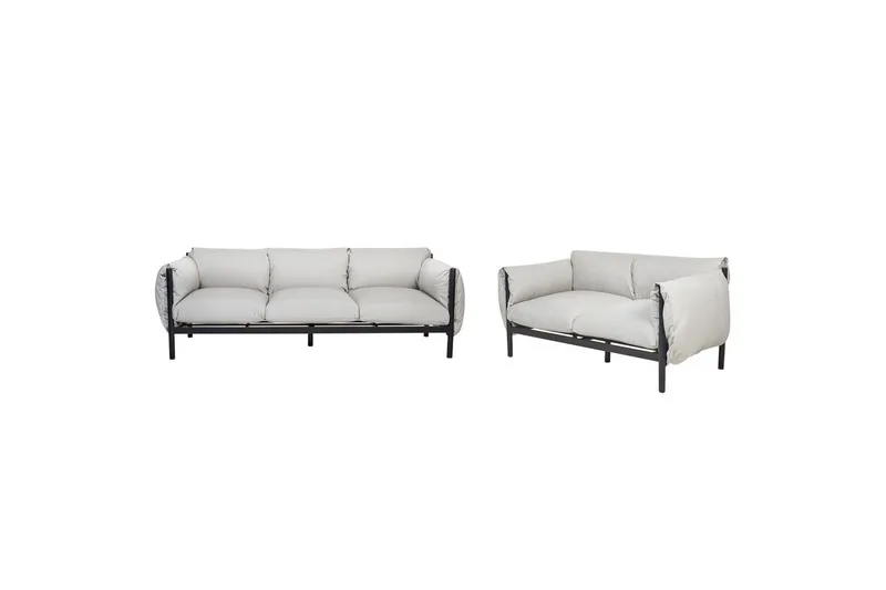 Loungegrupp Beliani Esperia Grey, Black
