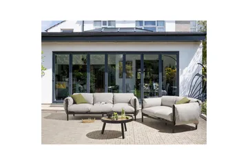 Loungegrupp Beliani Esperia Grey, Black - Hagemøbler & utemiljø - Hagegruppe - Sofagruppe utendørs