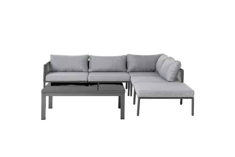 Loungegrupp Beliani Forano Grey||Black