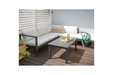 Loungegrupp Beliani Messina Grön/svart/grå White||Black||Grey - Hagemøbler & utemiljø - Hagegruppe - Sofagruppe utendørs