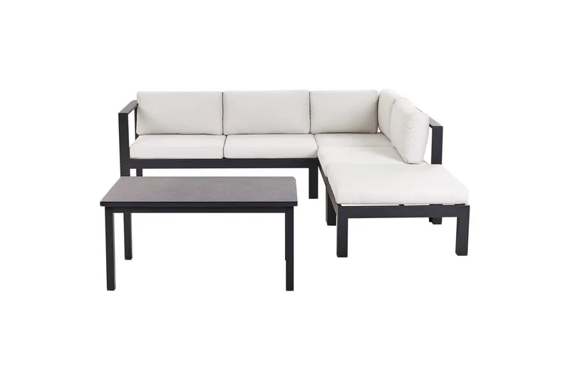 Loungegrupp Beliani Messina Grön/svart/grå White||Black||Grey
