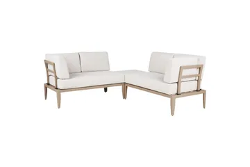 Loungegrupp Beliani Rima III Beige Beige - Hagemøbler & utemiljø - Hagegruppe - Sofagruppe utendørs